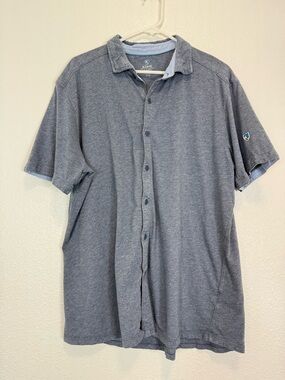 Kuhl Men's Short-Sleeve Button-Down Shirt in Heather Gray